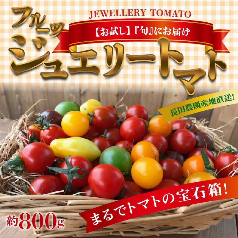 【お試し】まるでトマトの宝石箱！フルーツジュエリートマト　800g　H004-115